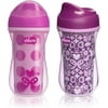 Chicco Insulated Rim Spout Trainer Sippy Cup 9oz 12m+ (2pk) - Pink/Purple