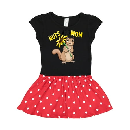 

Inktastic Nuts about Mom Cute Chipmunk with Sunflower Gift Toddler Girl Dress