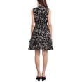 thumbnail image 3 of INSPIRE CHIC Women's Chiffon Dresses Smocked Chic Floral Sleeveless A-Line Mini Dress L Black-Floral, 3 of 6