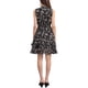 thumbnail image 3 of INSPIRE CHIC Vestidos de gasa para mujer, vestido mini sin mangas con fruncido y estampado floral, L Negro-Floral, 3 of 6