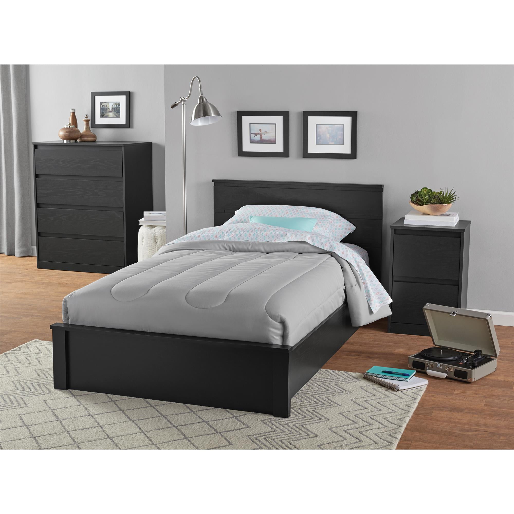 Mainstays Westlake Twin Bed In Black Oak