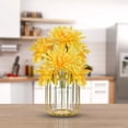 thumbnail image 4 of Gold Metal Hydroponic Vase, Glass Terrarium Planter, Propagation Vase Home Decor 9 inch 22 cm, 4 of 6