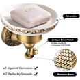 thumbnail image 2 of CATPAN antique brass bathroom accessories ,Luxe Art-Engraved Shower Soap Dish with Wall Mount for Elegant Bathroom Hardware, 2 of 7