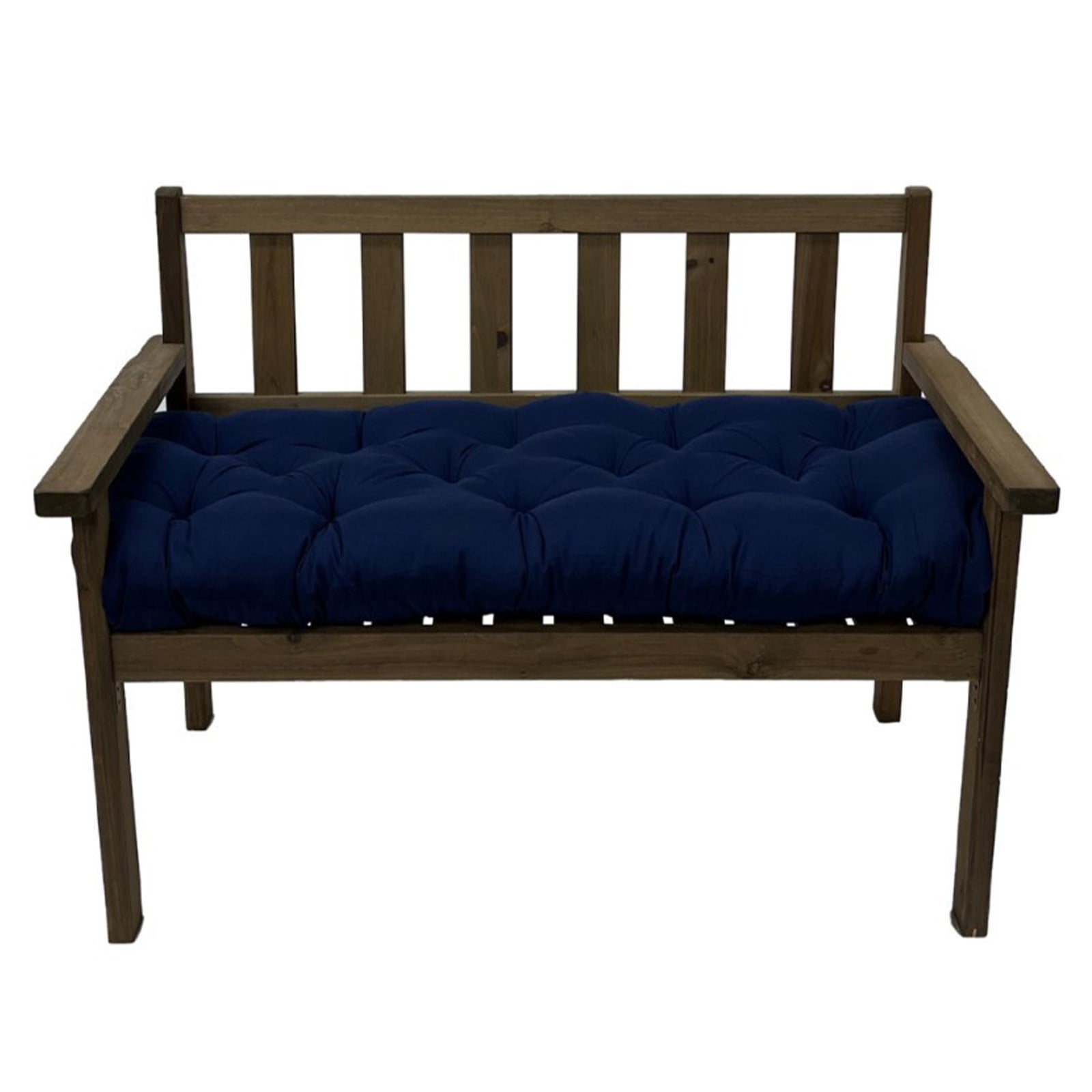 Aihimol Outdoor Water-Proof Bench Cushion for Outdoor Furniture Patio Loveseat Pad Premium Comfortable Thick Fiber Fill Tufted Window Seat Cushions Indoor 40" x 20",Navy