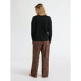 thumbnail image 3 of Joyspun Women's Long Sleeve Top and Flannel Pants Pajama Set, 2-Piece, Sizes XS-3X, 3 of 5