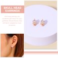 thumbnail image 4 of OULII 1 Pair Funky Skull Shape Stud Rose Alloy for Women Parties, 4 of 7