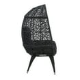 thumbnail image 6 of Linon Kipling Modern Oval Indoor Outdoor Rattan Egg Chair, Black, 6 of 9