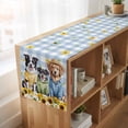 thumbnail image 6 of Table Runners 70 Inches Long Dress Scarves, Spring Dog Farmhouse Coffee/Dining/Kitchen Table Decor, Holiday Table Runner, Sunflower Daisy Botanical Blue Plaid 13x70 Inch, 6 of 9