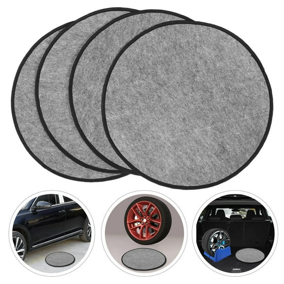 MLINS 4pcs Car Tire Covers for Storage Wheel Felts for Dust and Dirt Protection Extend Tire Lifespan Suitable for Car Accessories Lightweight and Portable Wheel Felts for All Vehicle