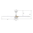 thumbnail image 6 of Smaair 52'' 5 Blade Energy Efficient Smart Wifi Ceiling Fan with Light, Timer/Schedule, 6 of 8