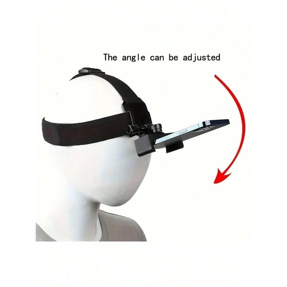 Head‑Worn Phone Mount, Adjustable Head Strap Phone Holder Clip, Hands‑Free POV Camera Stand For Smartphone Vlogging Recording