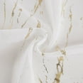 thumbnail image 4 of Dainty Home Premium Linen Textured Shower Curtain Set with 12 Hooks, Gold Metallic Marble Printed Fabric Bathroom Curtain, 4 of 5