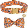 thumbnail image 1 of DOGWONG Collar de perro de algodón de cáñamo con lazo, collar rojo navideño para mascotas, collar ajustable duradero para perros pequeños, medianos y grandes, 1 of 4
