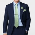 thumbnail image 6 of Sage Green Ties for Men Plaid Checkered Tie Set Silk Necktie Pocket Square Handkerchief Cufflinks Lapel Pin Tie Clip, 6 of 6