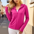 thumbnail image 5 of Women's UPF 50+ Lightweight Athletic Jacket Sun Protection Full Zip Long Sleeve Shirts Hiking Running Athletic Shirt Outdoor Pockets, 5 of 7