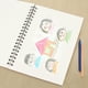 thumbnail image 5 of Cuaderno de pintura portátil de 16K con mango de dibujo, suministros de arte, cuaderno de dibujo elaborado con cuidado Jadeshay  A, 5 of 8