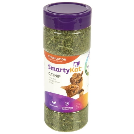 SmartyKat Catnip For Cats, Natural, Pure & Potent, Resealable Shaker Canister, 2 oz