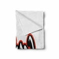 thumbnail image 2 of Nathan Soft Flannel Fleece Throw Blanket, Boys Name Graffito Wall Writing Design for Men Doodle Style, Cozy Plush for Indoor and Outdoor Use, 60" x 80", Vermilion White, by Ambesonne, 2 of 6