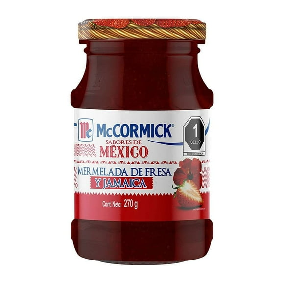 Mermelada McCormick Sabores de México fresa y jamaica 270 g