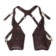 thumbnail image 2 of Armpit Bag Doble Bandolera con Correa Ajustable Bolsillo Interior para Teléfono Diseño Antirrobo y Material de PU Adecuado para Hombres y Mujeres en Trabajo Hogar Viajes Marrón oscuro, 2 of 8