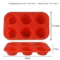 thumbnail image 2 of JDH Silicone Muffin Top Pans, 2 Pack Non-stick Whoopie Baking Pan 6 cavities Round Tray Silicone Egg Sandwich Molds for Mini Cakes Biscuits Egg Cloud Bread Buns English Muffins Breakfast Sandwiches, 2 of 8