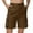72#Light Brown, variant on GXIPO Women’s Bermuda Cargo Shorts Elastic High Waist Knee Length Summer Shorts Casual 6-Pocket Hiking Shorts Green XS