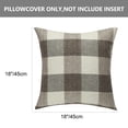 thumbnail image 2 of PiccoCasa 18'’Cotton Linen Throw Pillow Cover Plaid Decorative Cushion Cover, 2# 18"x18", 2 of 7