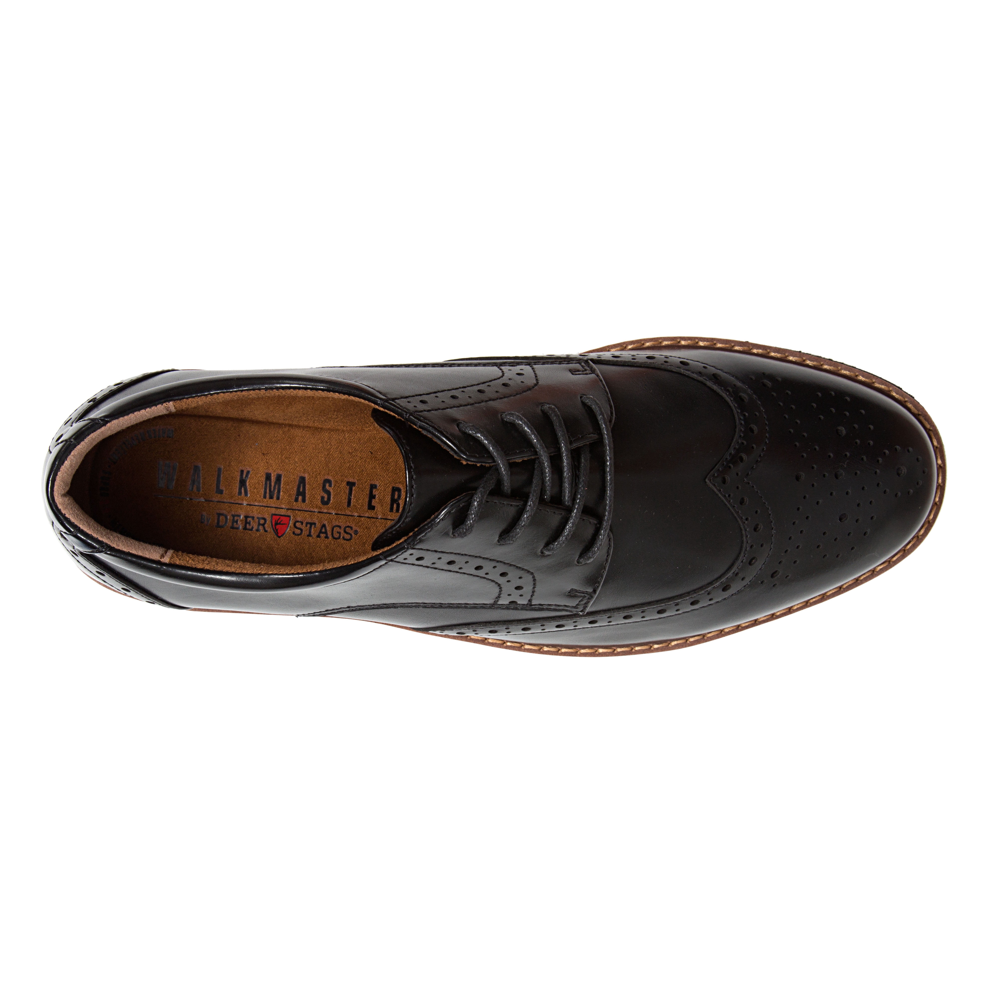 NWT Deer Stags Size 16 Men\'s Black Wingtip Oxford - Water Repellent Amazon.com | Deer Stags mens Crown oxfords shoes, Black, 7  main image 4