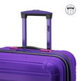 thumbnail image 4 of iFLY Fibertech 3-Piece Hardside Luggage Set – 20" Carry-On, 24" Medium Checked & 28" Large Checked Suitcases, Midnight Berry, 4 of 11