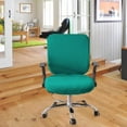 thumbnail image 3 of Stretch Office Chair Covers Chair Seat Cover Chair Slipcover Chair Desk Chair Dark Green, 3 of 6