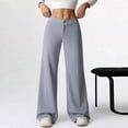 thumbnail image 2 of Women's Low Rise Wide Leg Trousers Solid Color Baggy Dress Pants Dressy Low Waisted Business Casual Work Loose Plain Going Out Pants Trendy Womens Pants 2026 Gray S, 2 of 7