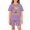 Purple, variant on Grblisyd Boys Girls Summer Outfits Back to School Cute Letter Print Short Sleeve Crew Neck Top and Elastic Waist Shorts Set