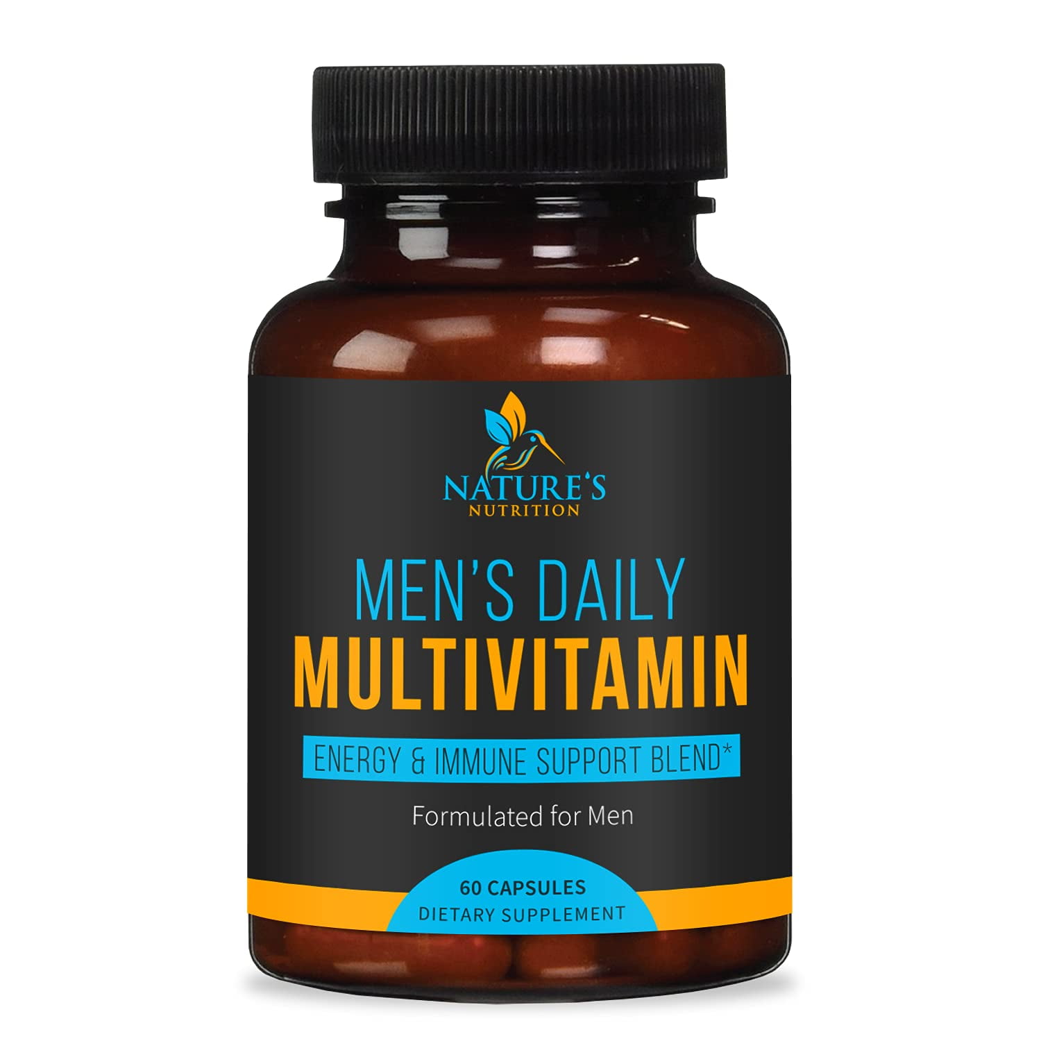 Nature's Nutrition Multivitamin For Men Supplement, 1200mg - 60 Capsules