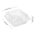 thumbnail image 2 of Plastic Cake Box with Hinged Lid, Portable Bakery Packaging Container, Clear Takeout Box for Bread Cake Burger, 20 Pack, 2 of 7