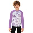 thumbnail image 3 of Tiijoy Boys Ocean Graphic Long Sleeve Rash Guard Athletic Stretch Swim Shirt, Sizes 3-14, 3 of 5