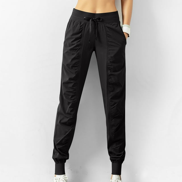 RKSTN Pantalon pour Femmes Taille Haute Ample Course Séchage Rapide Leggings Décontractés Pantalon Doux Ample Jambe Droite Pantalon de Randonnée