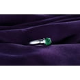 thumbnail image 5 of 1 Carat Green Emerald 6mm Round Cut Green Gemstone Solitaire Engagement Ring in 10k White Gold, 5 of 5