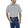 thumbnail image 3 of Ely Cattleman Men's Short Sleeve Solid Western Shirt, Gray, L, 3 of 4