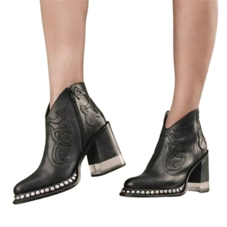 

Women s Platform Boots with Side Zipper Fashionable Vintage Ankle Boots Platform Boots with Side Zipper Fashionable Vintage Ankle Boots for Winter Autumn Women s 39 Black