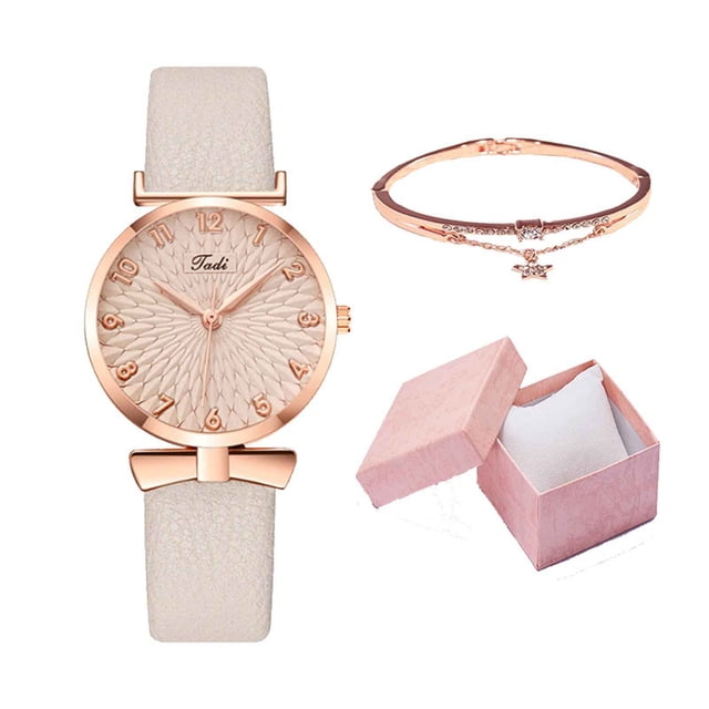 Nuevo reloj de pulsera de cuarzo con correa de moda para mujer, ideal para el tiempo libre, con caja de regalo.