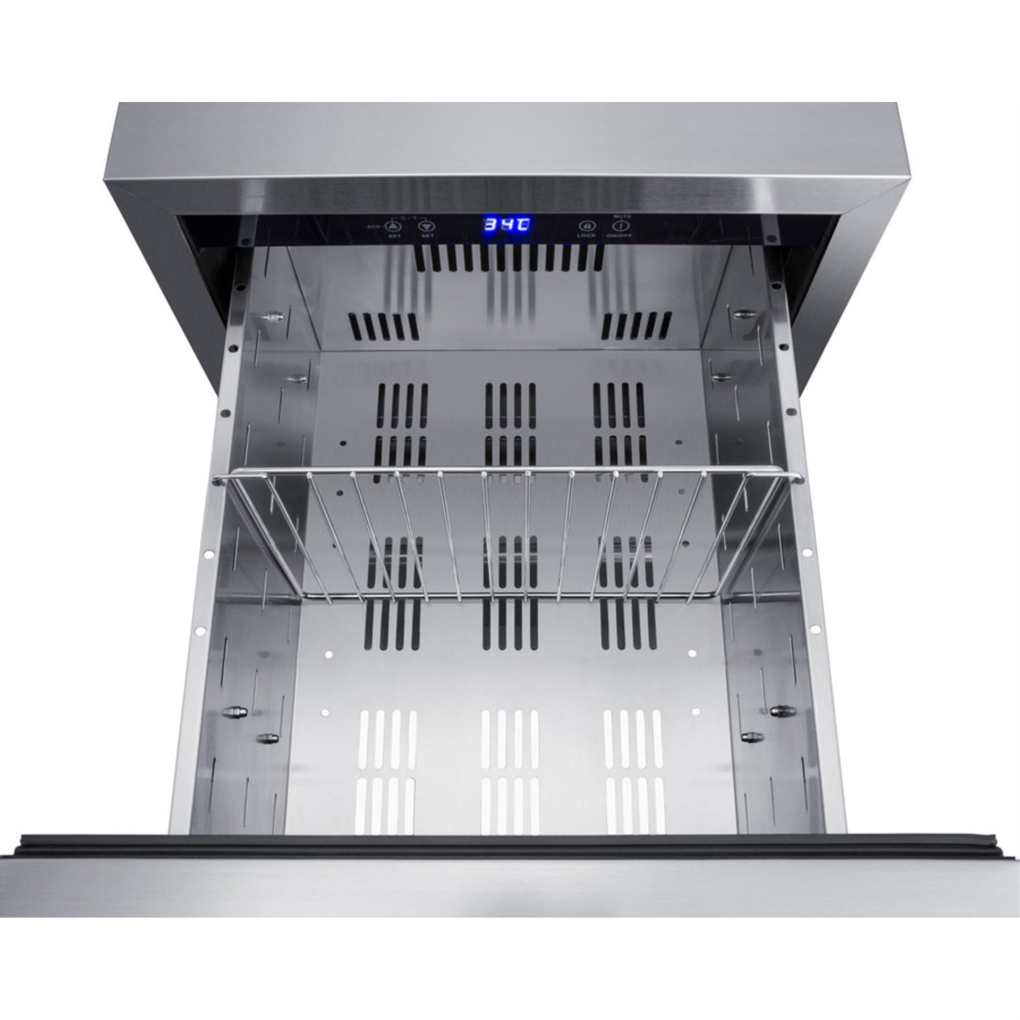 18" wide indoor/outdoor ADA compliant panel-ready drawer refrigerator in stainless steel