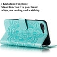 thumbnail image 4 of Mandala Case for iPhone SE(5G) 2022 iPhone 7 iPhone 8 iPhone SE 2020, Premium Leather Flip Wallet Card Slots Magnetic Stand Ultra Slim Case with Lanyard, Embossed Flip Cover-Green, 4 of 16