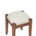 thumbnail image 3 of Noble House 39" Retro Wooden Vanity Set with Charging Plug & USB Port, Stool, 3 Drawers and Rattan Drawer, Walnut, 3 of 12