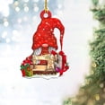 thumbnail image 2 of Navidad Muñeco De Gnomo De Madera Colgante Invierno Navidad Fiesta Temática País Granja Decoración Para Árbol De Navidad Puerta Ventana Kearding HA040067-02, 2 of 6