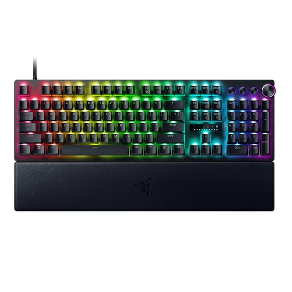 Razer Huntsman V3 Pro Esports Gaming Keyboard: Analog Optical Switches - Razer Snap Tap - Rapid Trigger - Adjustable Actuation - Media Keys & Dial - Doubleshot PBT Keyca