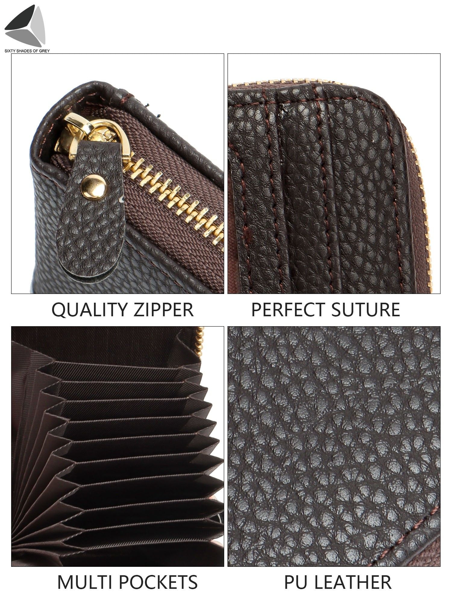 PULLIMORE Men's Mini PU Leather Wallet ID Credit Cards Holder