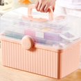 thumbnail image 4 of XKHZJL Multilayer Plastic Portable Storage Box, Multipurpose Organizer and Storage Case for Art Craft and Cosmetic, Portable Handled Storage Box for Home, School, Office, 4 of 5