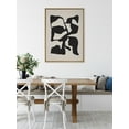 thumbnail image 6 of Kate and Laurel Sylvie Distorted Shapes of Black and Tan Framed Canvas Wall Art by The Creative Bunch Studio, 28x38 Natural, Contemporary Abstract Bold Art for Wall, 6 of 7