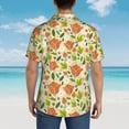thumbnail image 6 of Xecao Rose Daisy print Hawaiian shirt - a stylish short-sleeve button-down for men, perfect for casual beach and tropical outings., 6 of 9