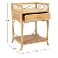 thumbnail image 4 of SAFAVIEH Rumi Coastal 1 Drawer 1 Shelf Nightstand, Natural, 4 of 14